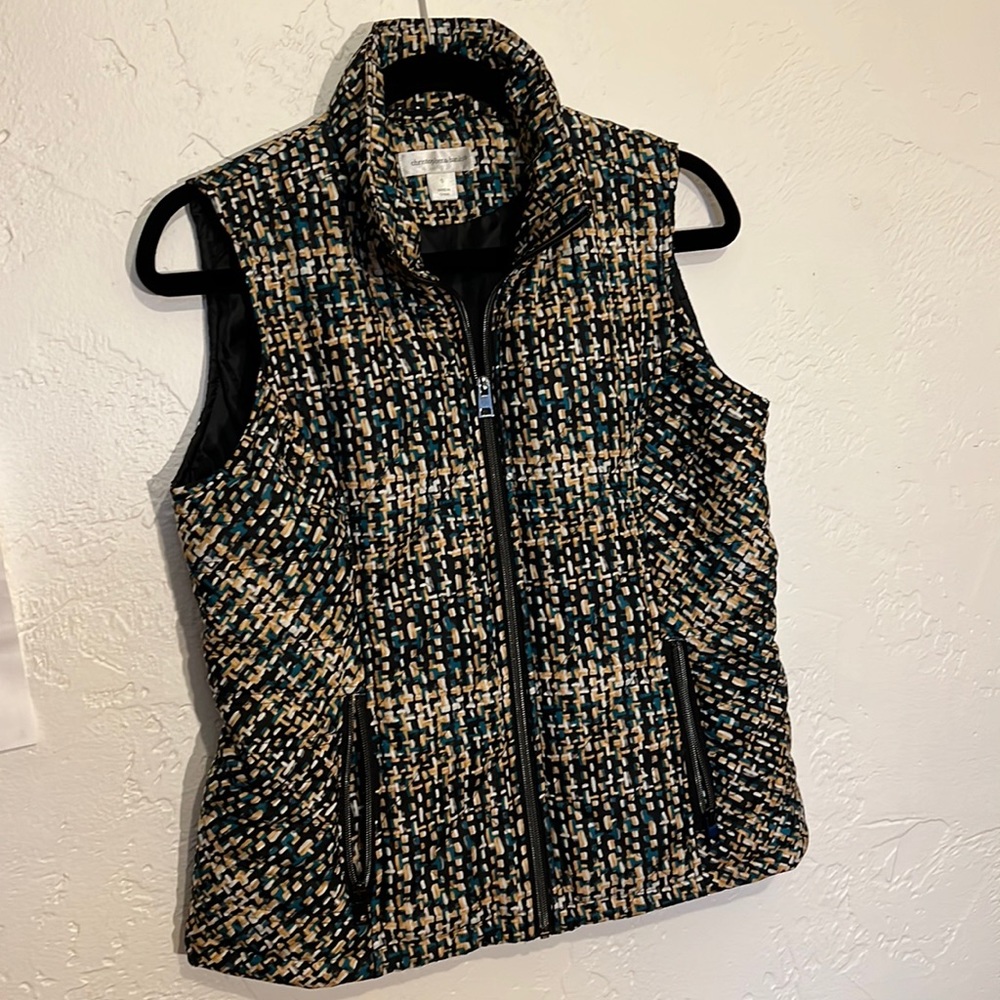 Christopher & Banks Quilted Zip Vest with Pockets